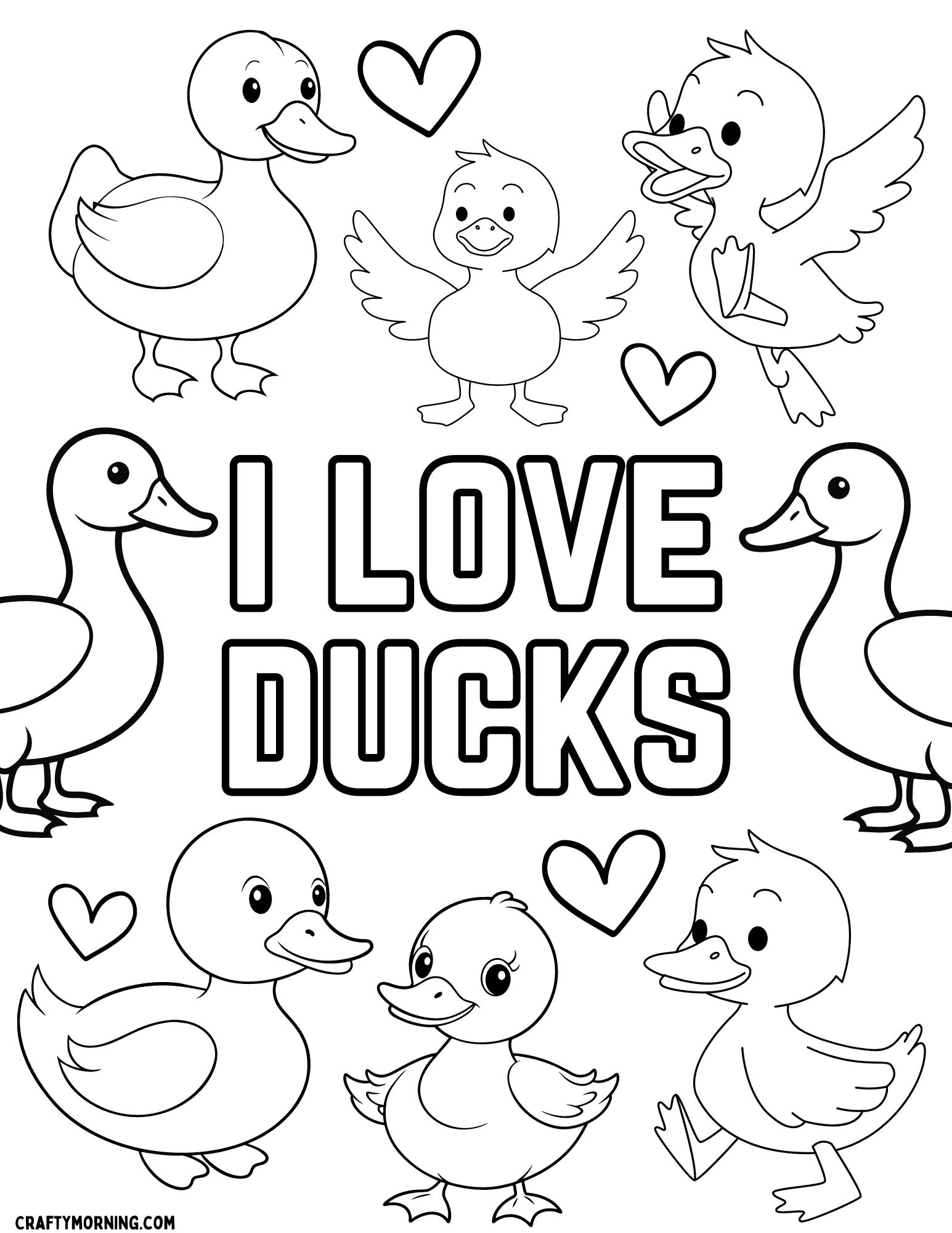 duckling pictures to color