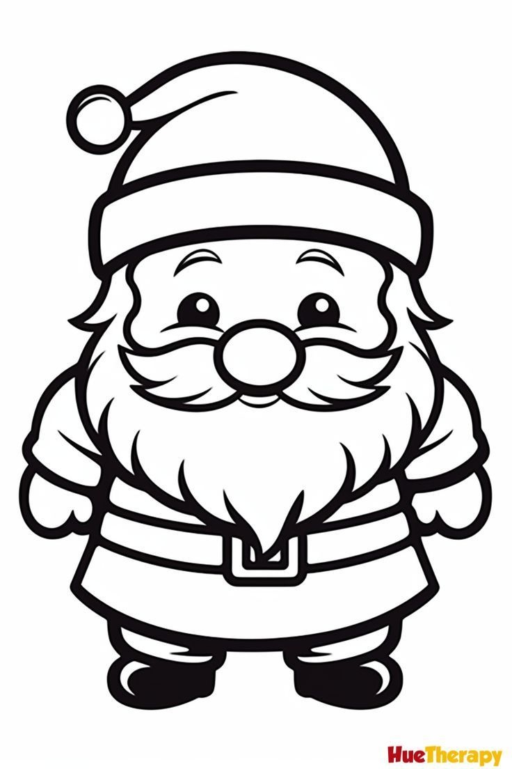 Printable Santa Colouring Pages