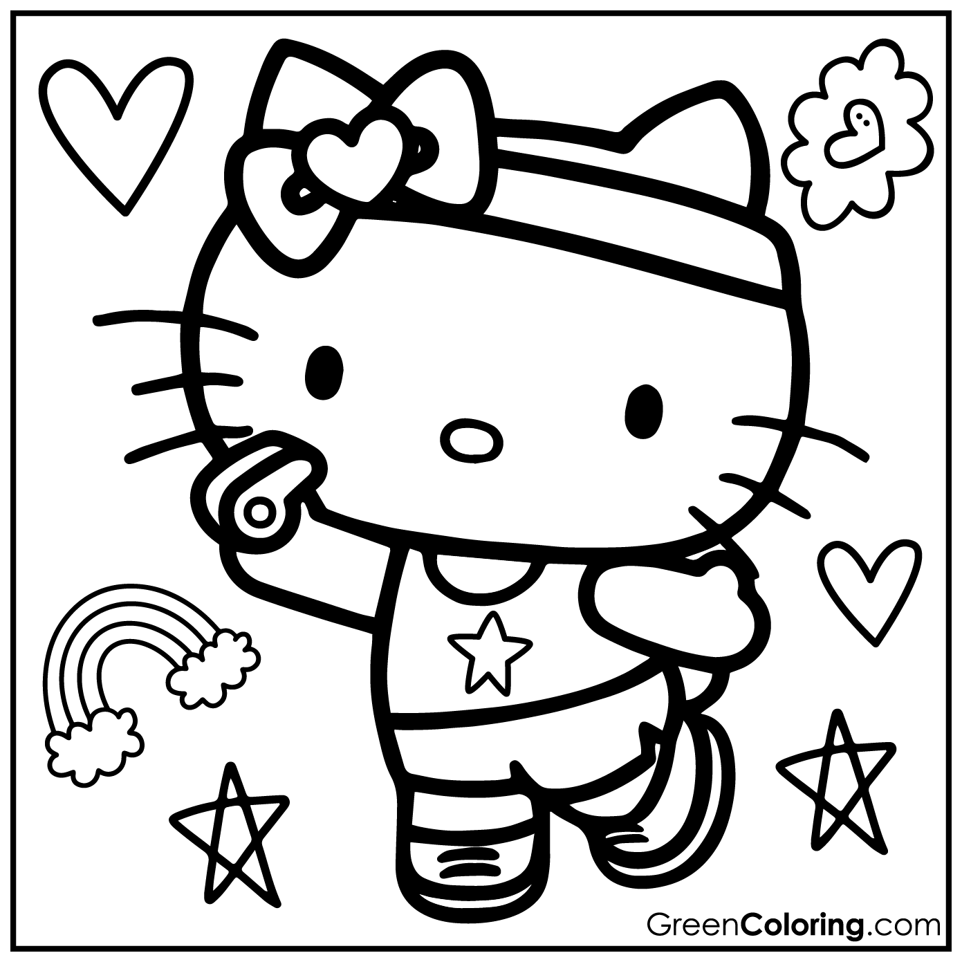 hello kitty coloring pages print