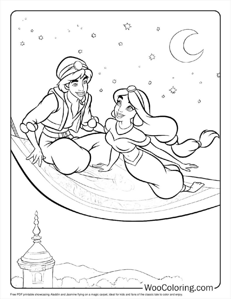 princess jasmine coloring pages