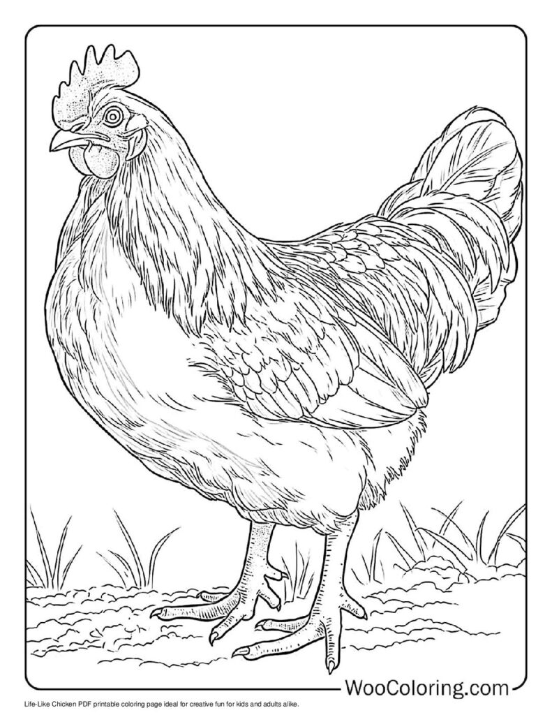 Coloring Pages Of Chickens