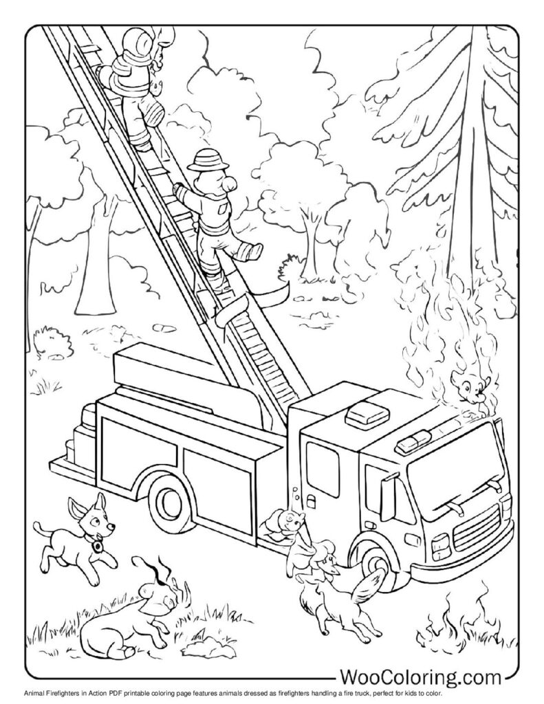 Fire Truck Coloring Page