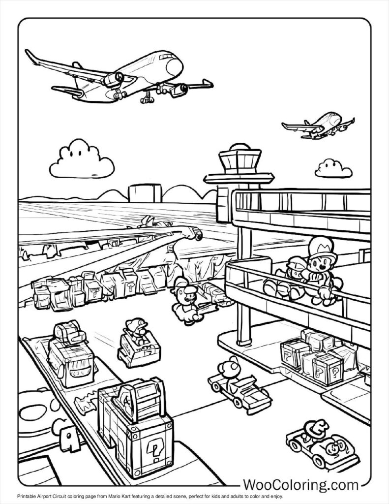 100 Mario Kart Coloring Pages Free PDF To Print Woo Coloring
