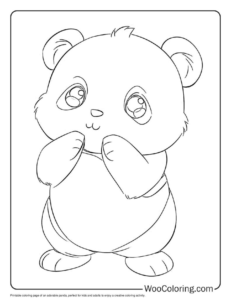 giant panda colouring pages