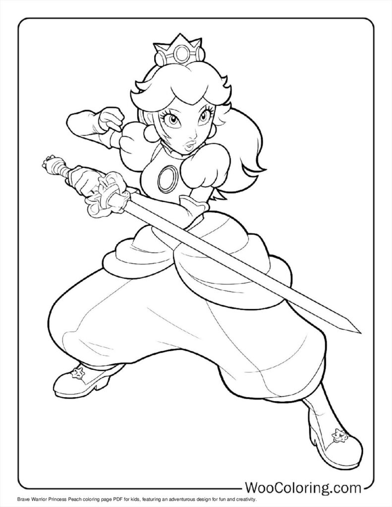 100 Princess Peach Coloring Pages Free PDF To Print Woo Coloring