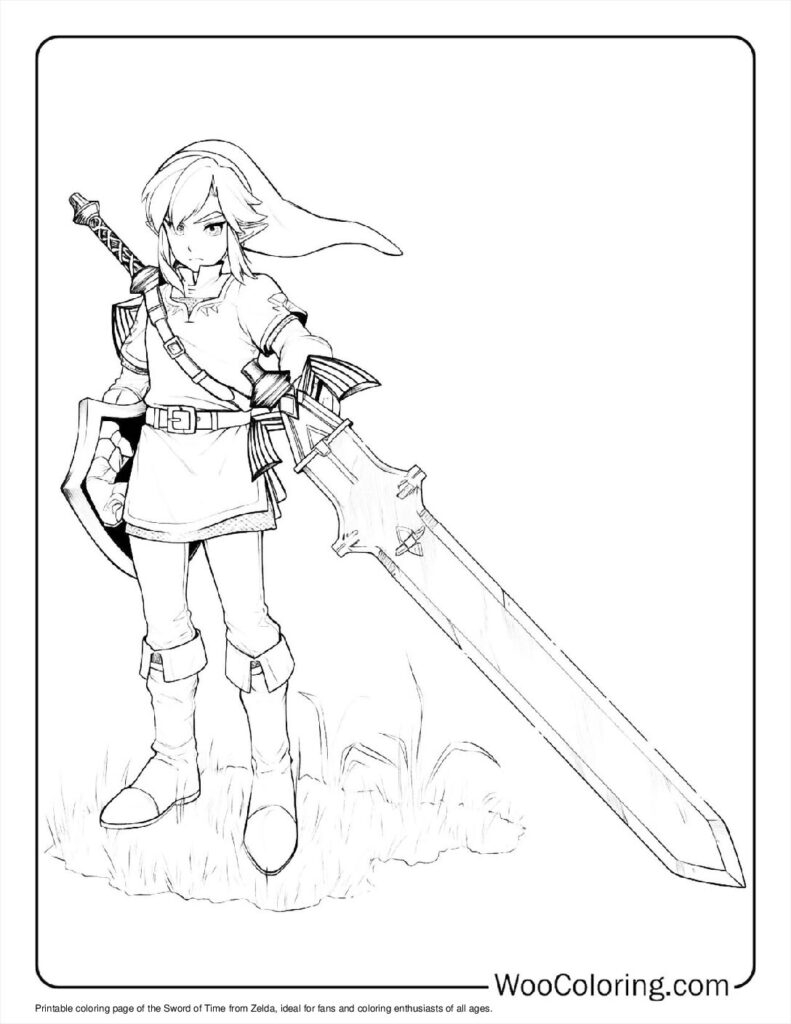 legend of zelda coloring pages