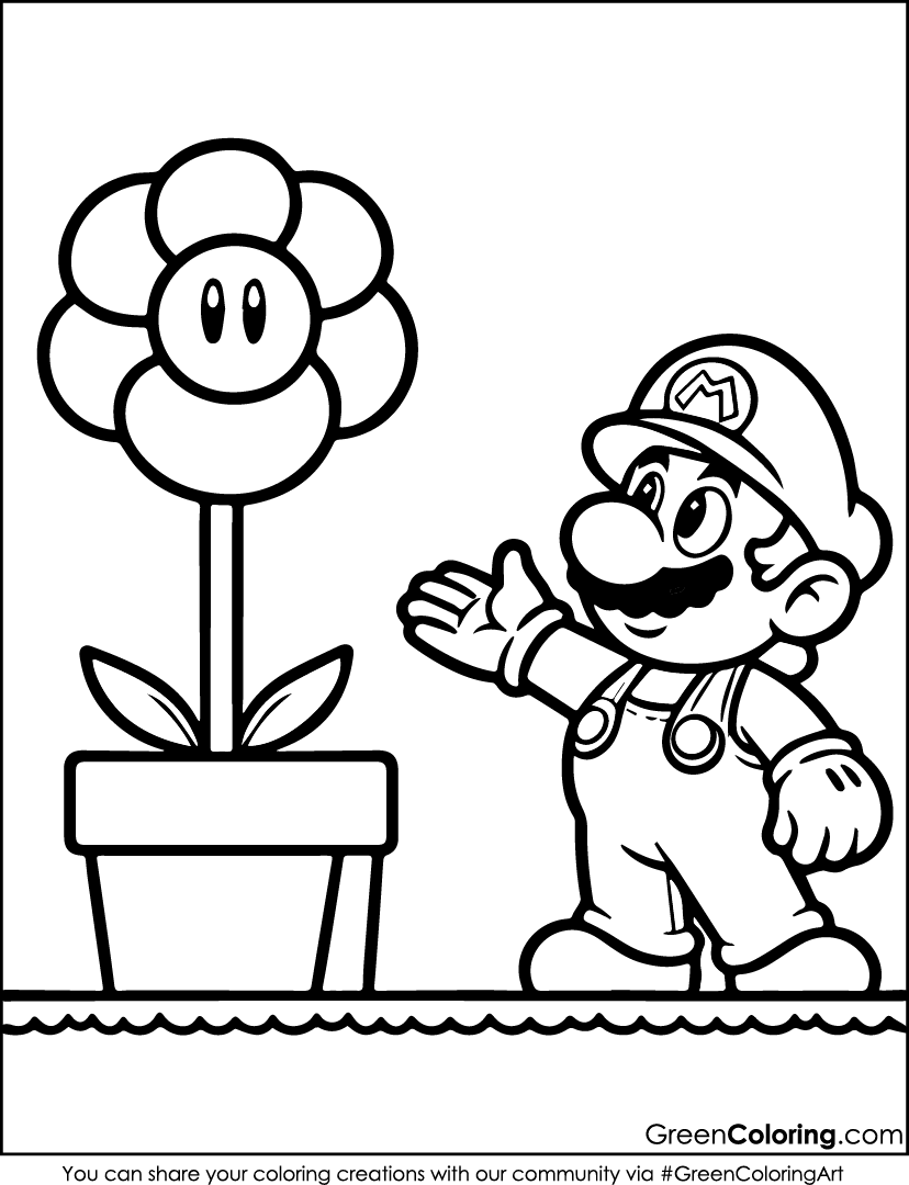 Mario Character Coloring Pages