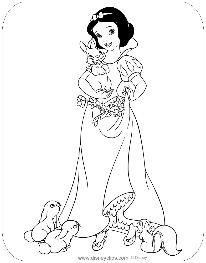 snow white coloring pages