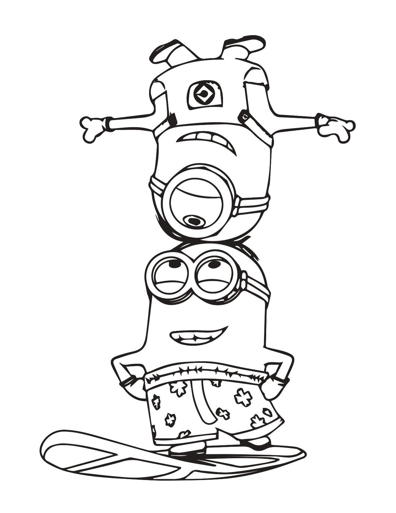 15 Minions Coloring Pages Etsy
