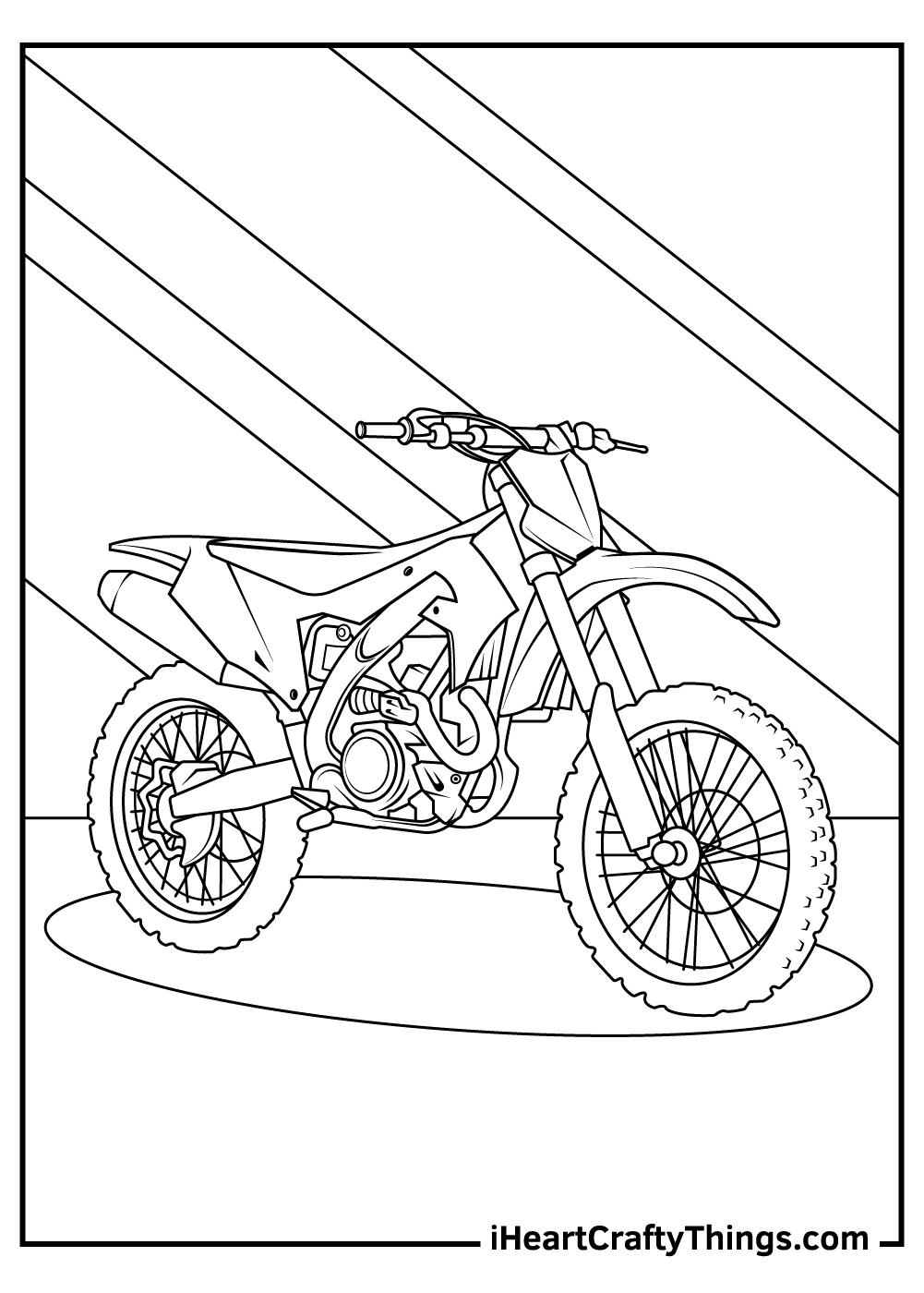 colouring pages of motorbikes