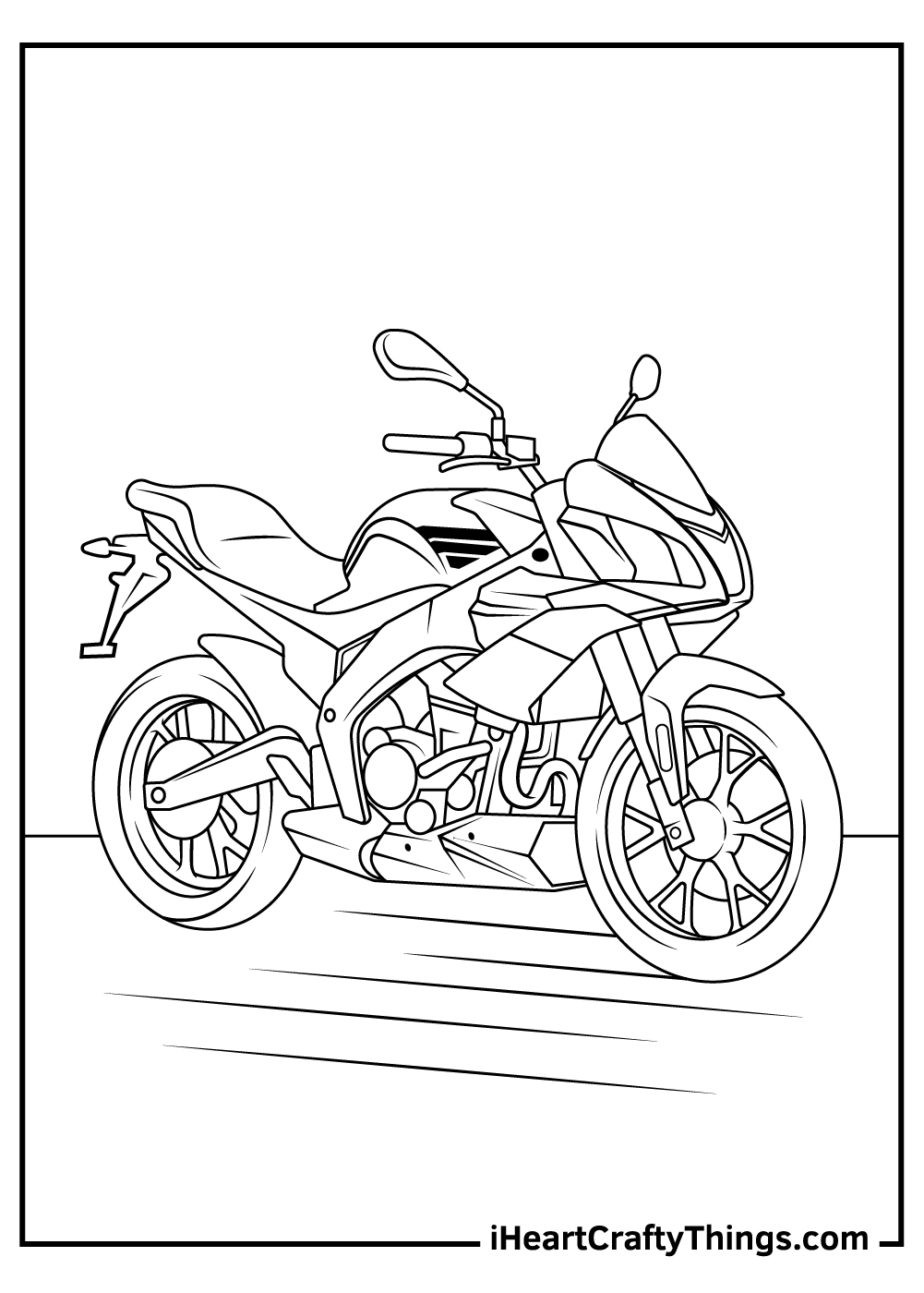 Motorcycle Pictures To Color