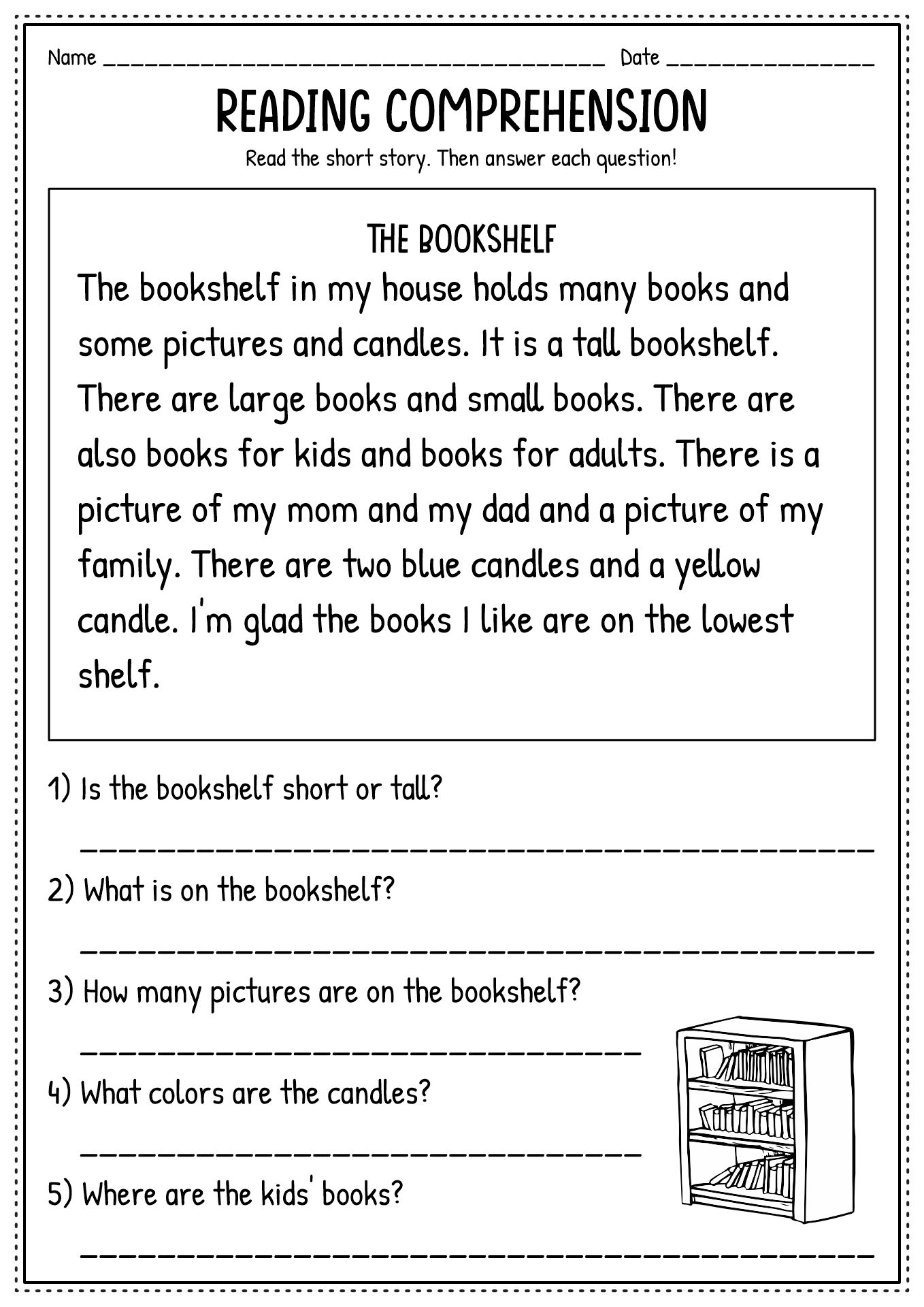 Reading Worksheets For 2nd Graders