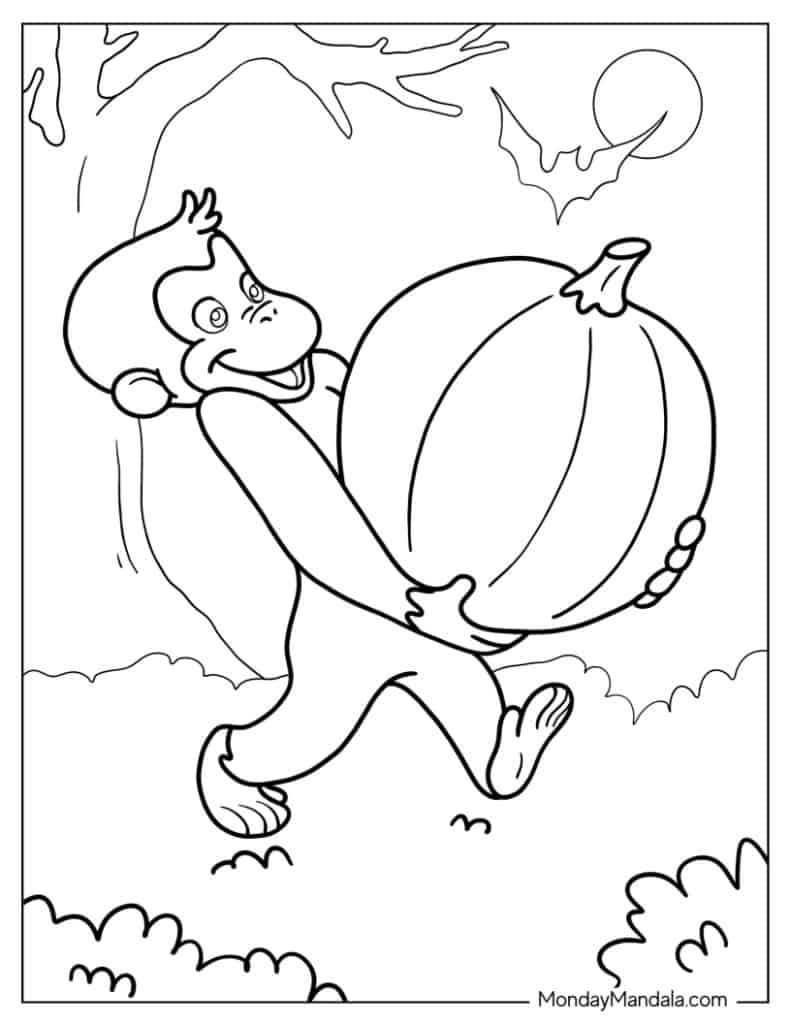 18 Curious George Coloring Pages Free PDF Printables 