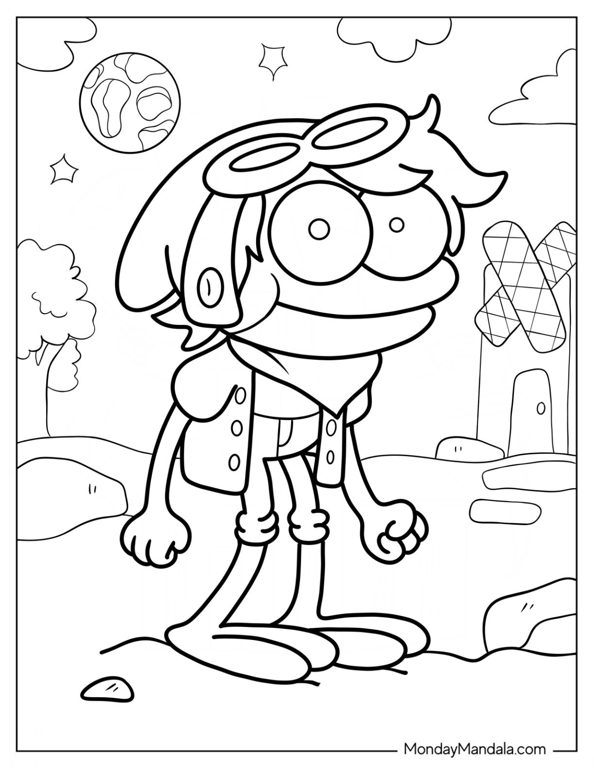 Amphibia Coloring Pages Sprig
