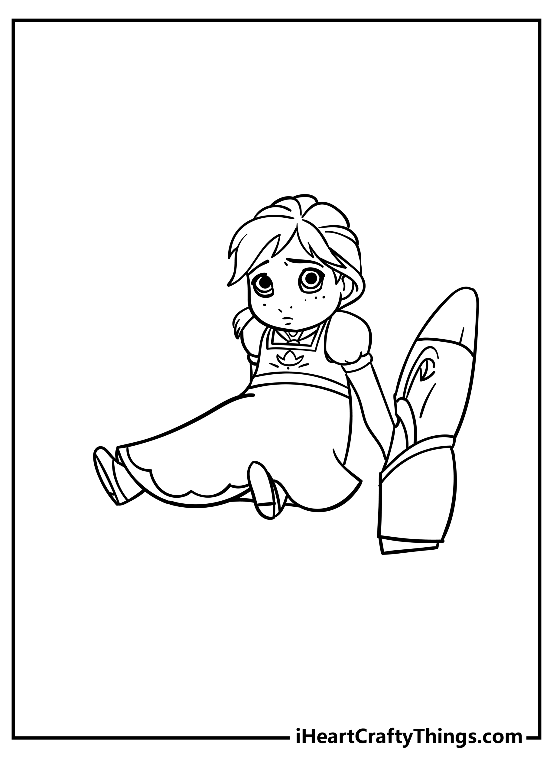 anna frozen coloring page