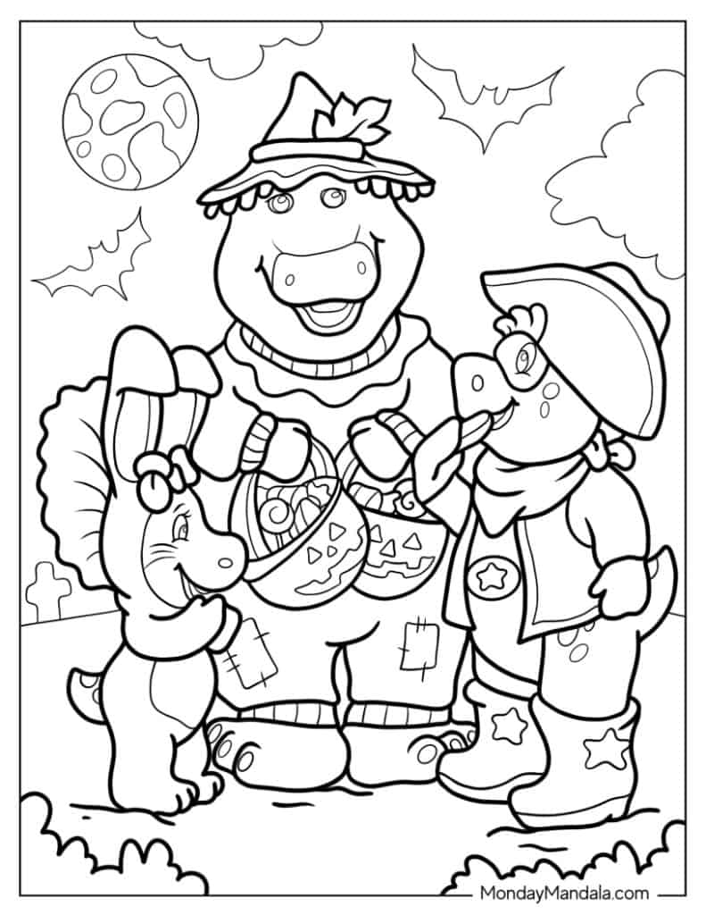 barney and friends coloring pages