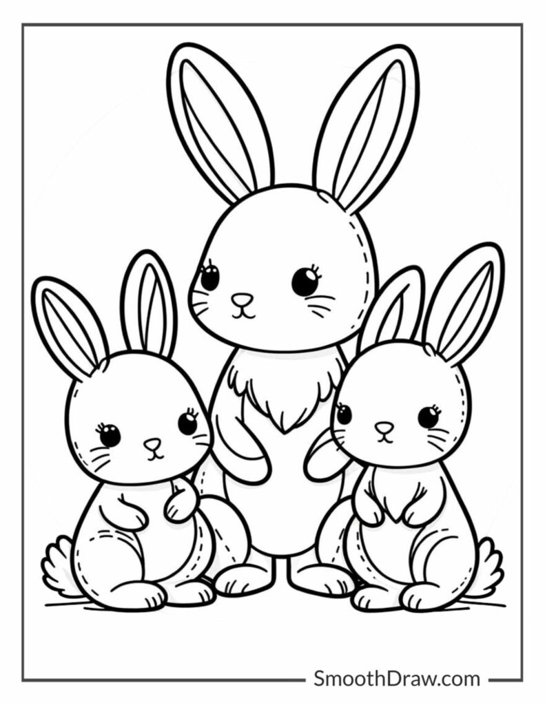 20 Bunny Coloring Pages Printable Free Downloads 