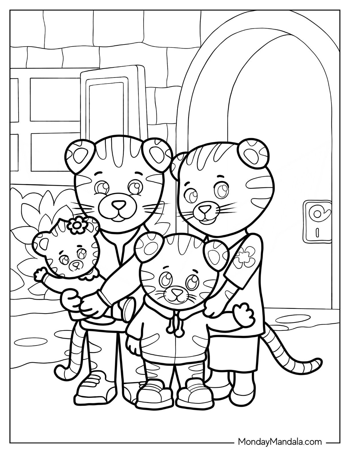 Daniel Tiger Coloring Page