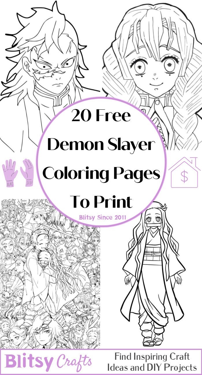 demon slayer coloring page