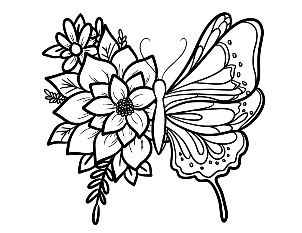 free printable butterfly coloring pages