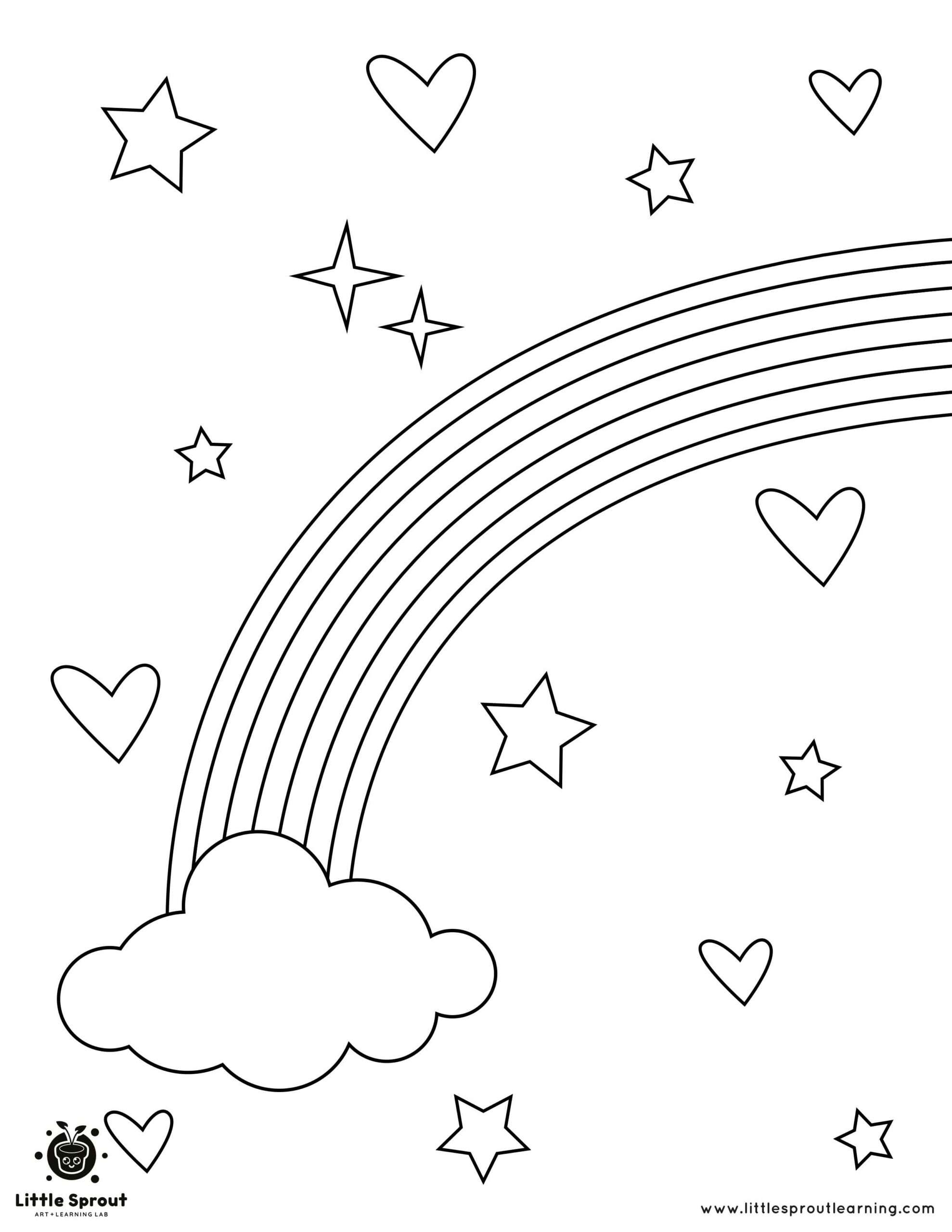 20 Fun Free Rainbow Coloring Pages 20 Fun Free Rainbow Coloring Pages