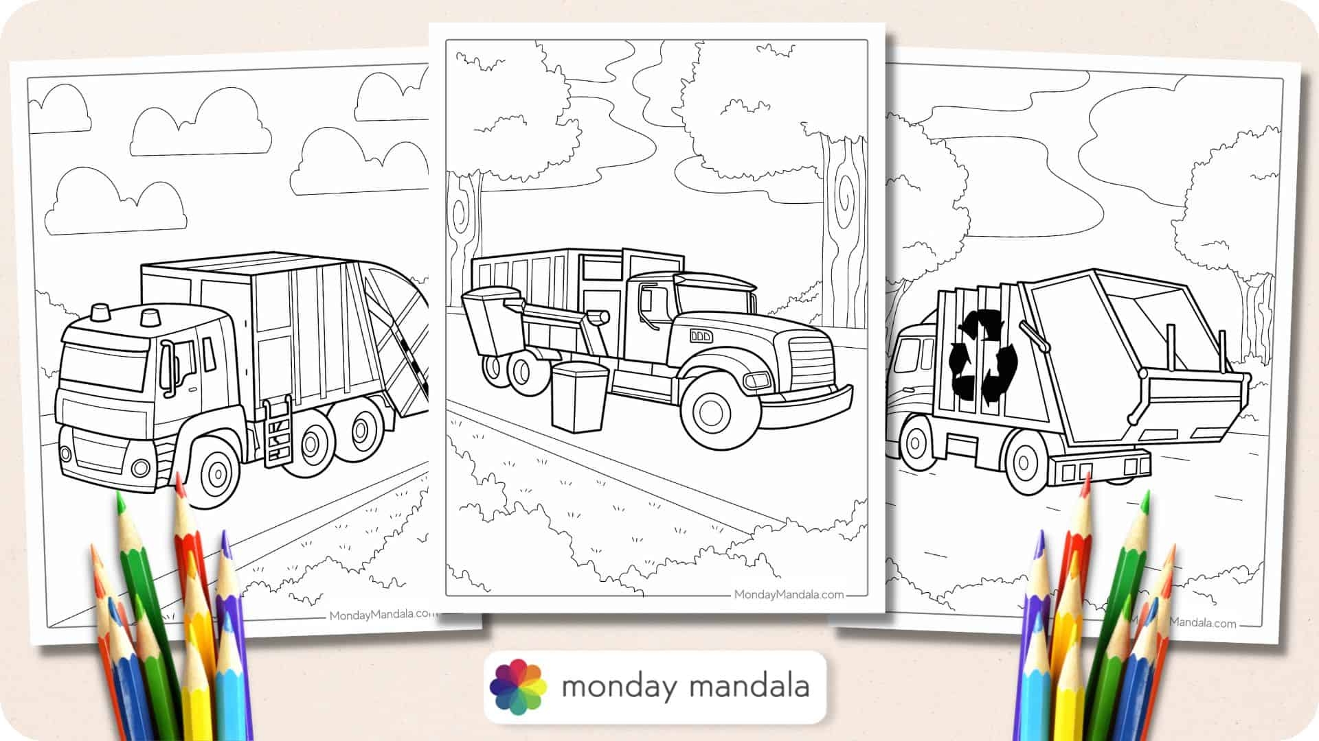 20 Garbage Truck Coloring Pages Free PDF Printables 