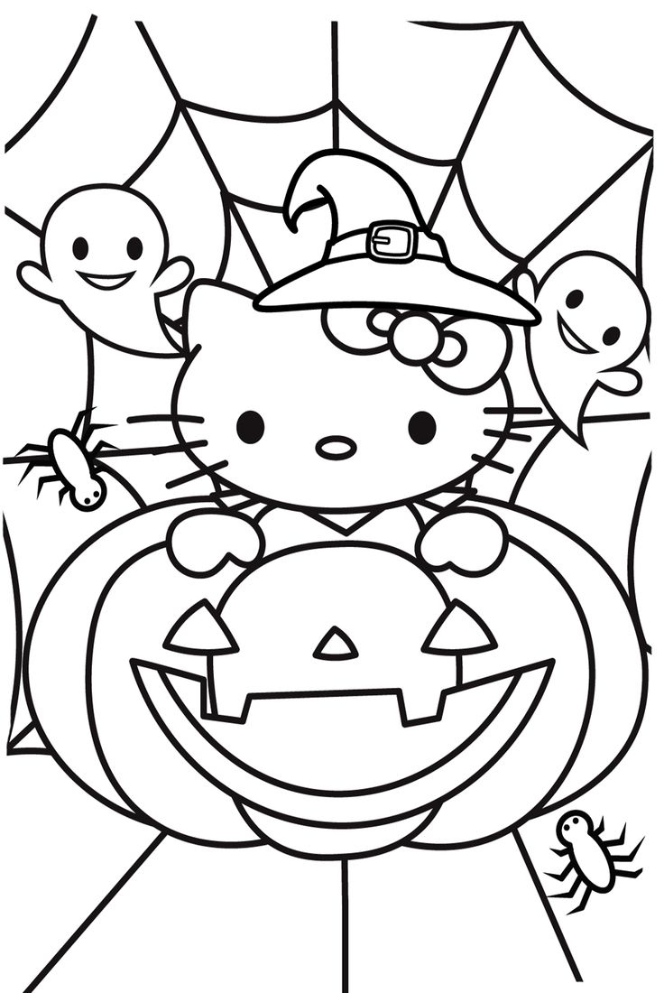 20 Halloween Hello Kitty Coloring Pages Free Printable PDF Online Coloring