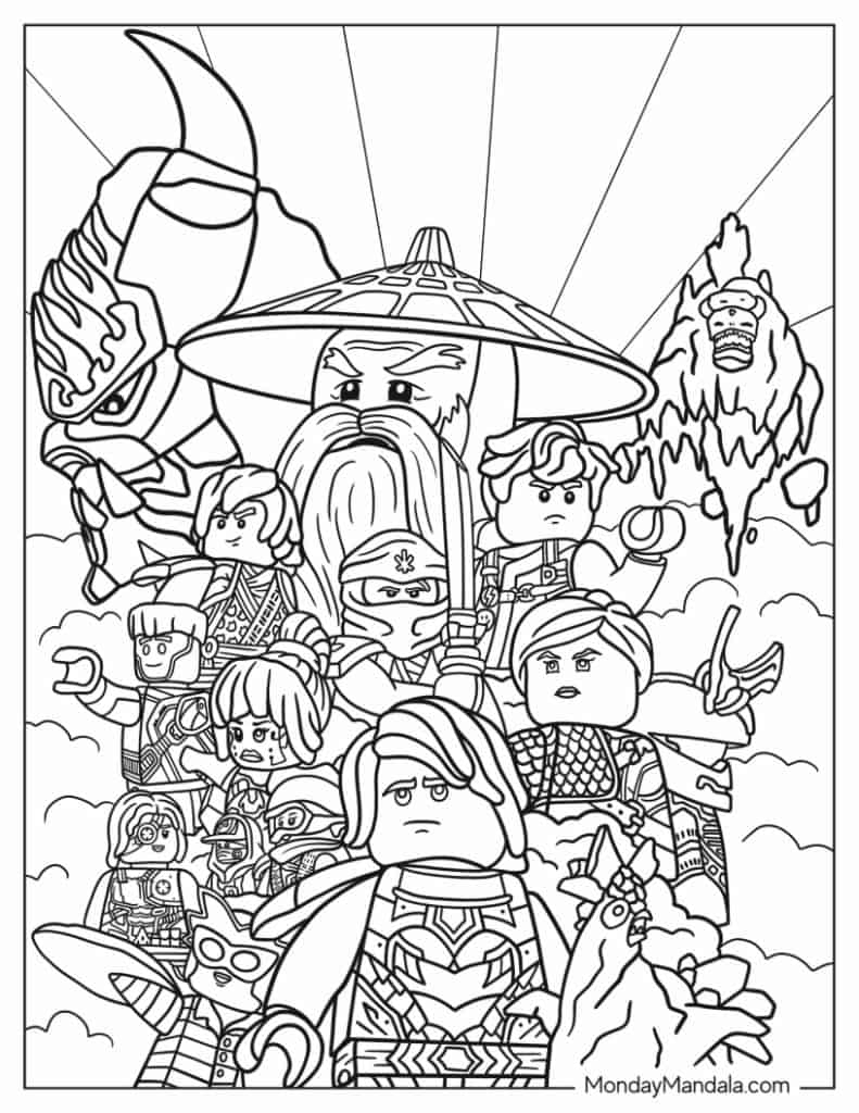 Ninjago Colouring In Pages