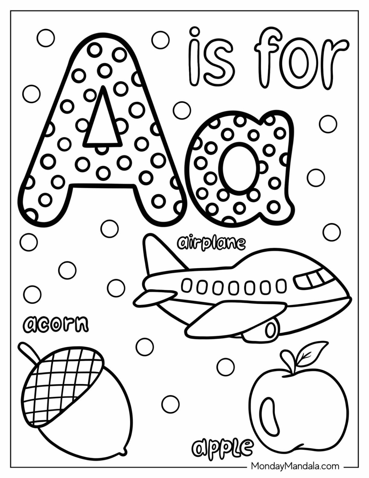 20 Letter A Coloring Pages Free PDF Printables 