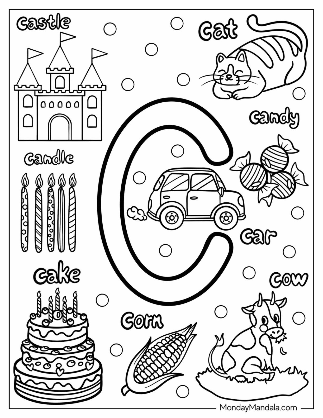20 Letter C Coloring Pages Free PDF Printables 