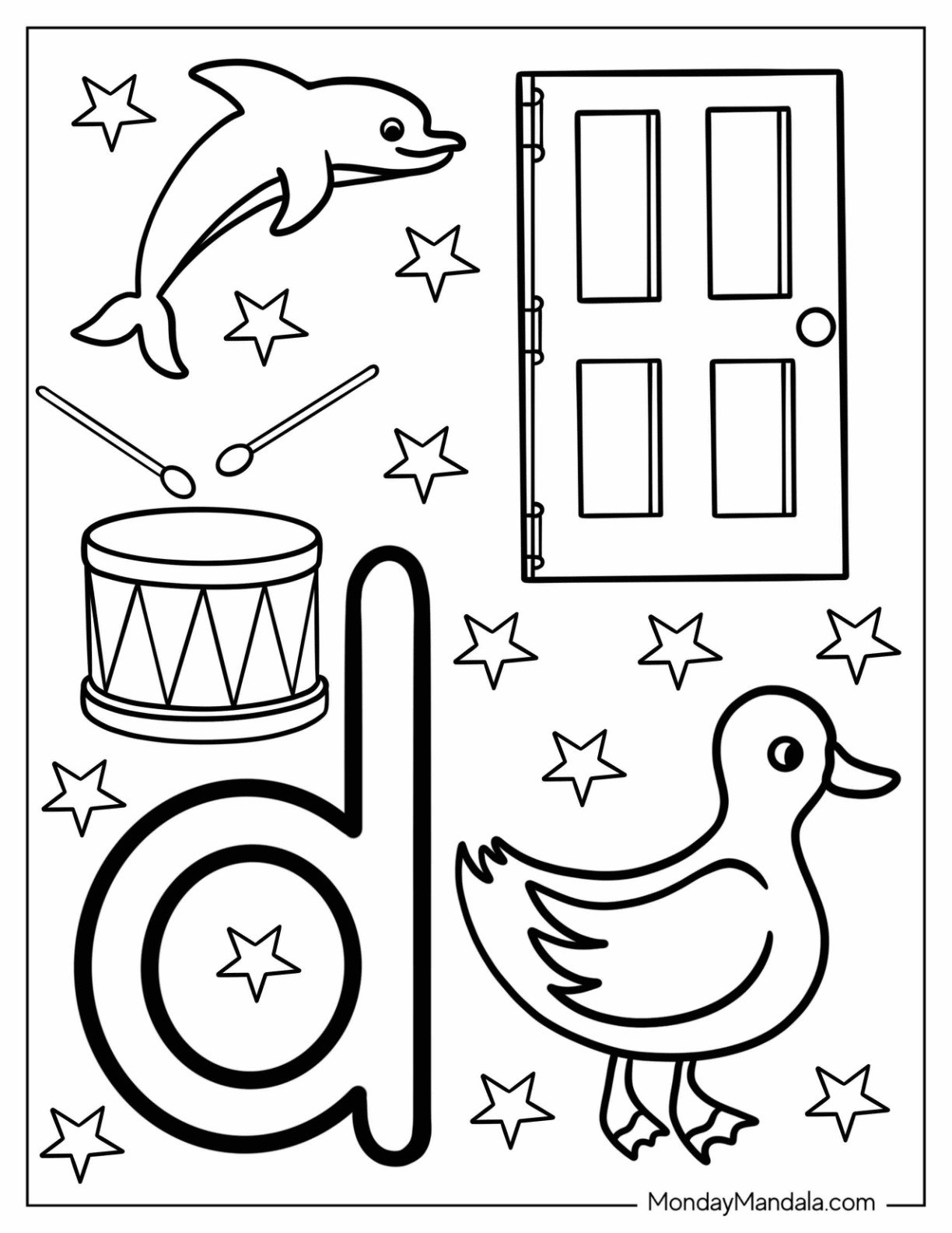 20 Letter D Coloring Pages Free PDF Printables 20 Letter D Coloring Pages Free PDF Printables