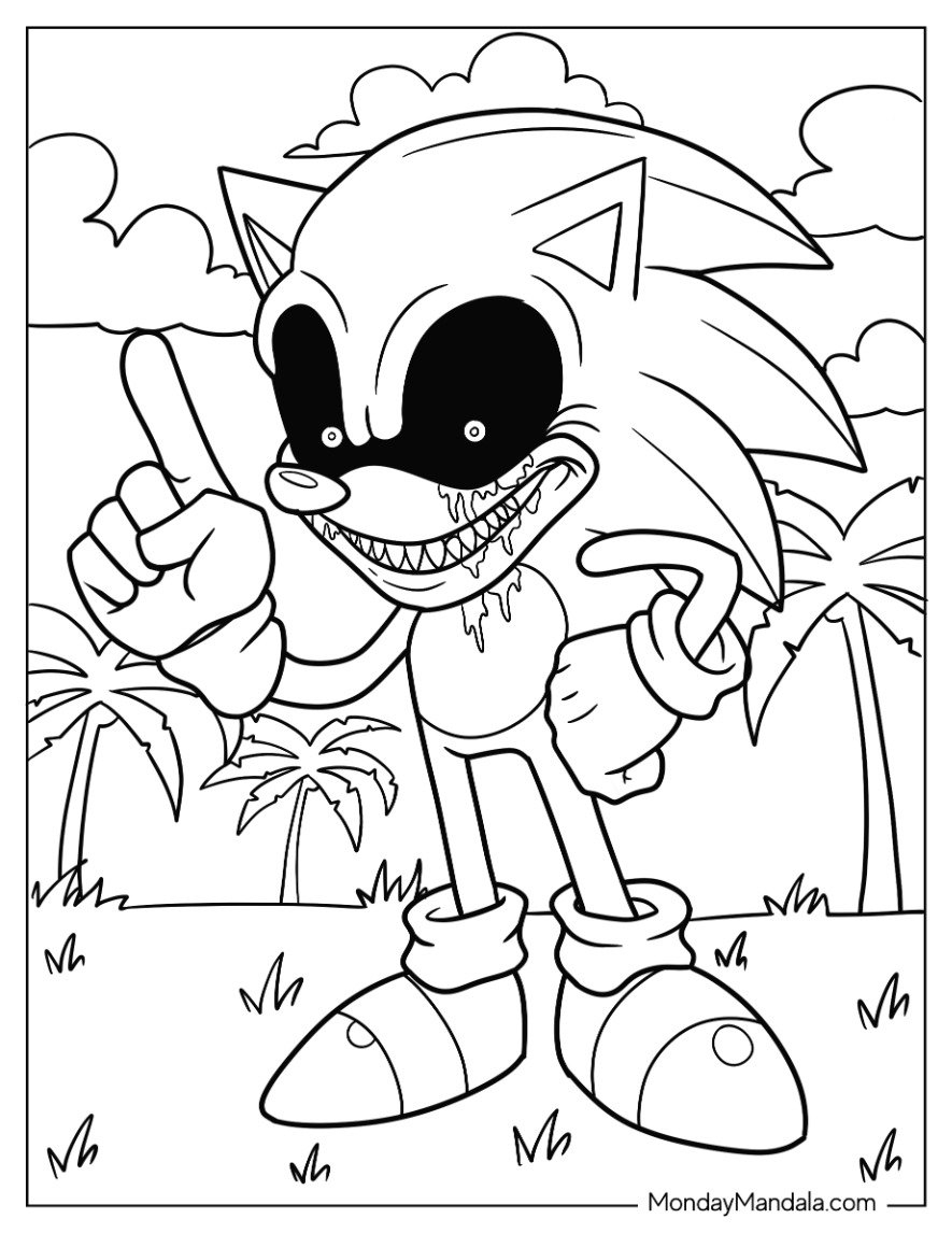 sonic 2 coloring pages