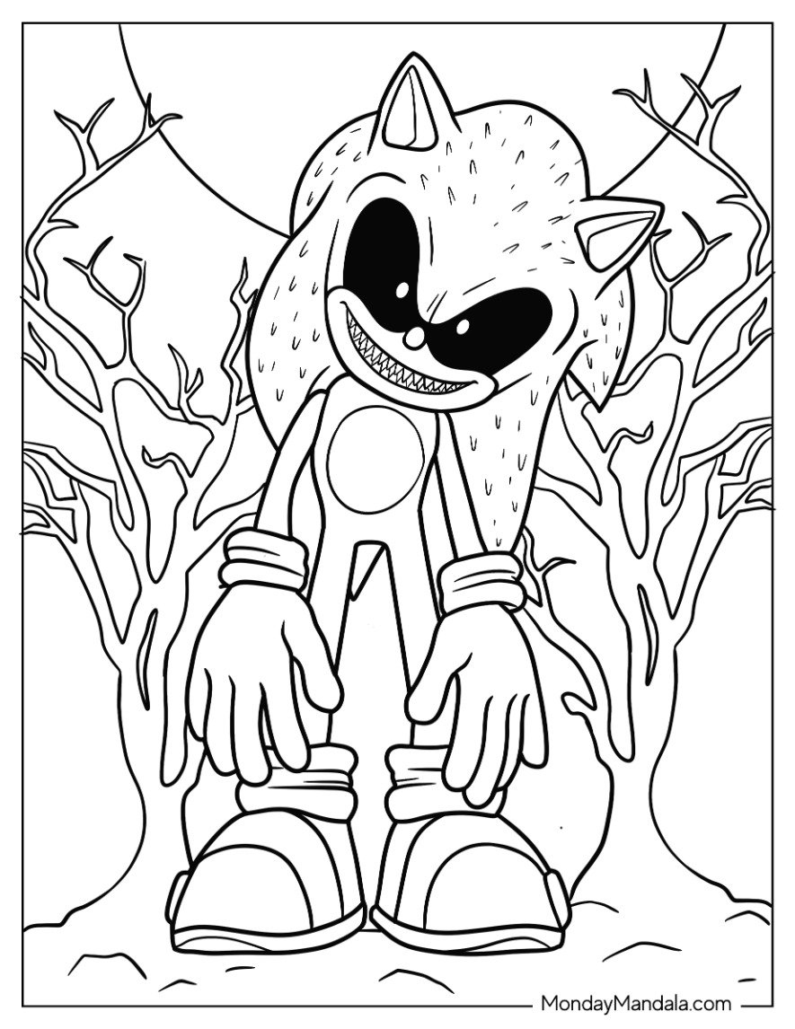 Shin Sonic Coloring Pages