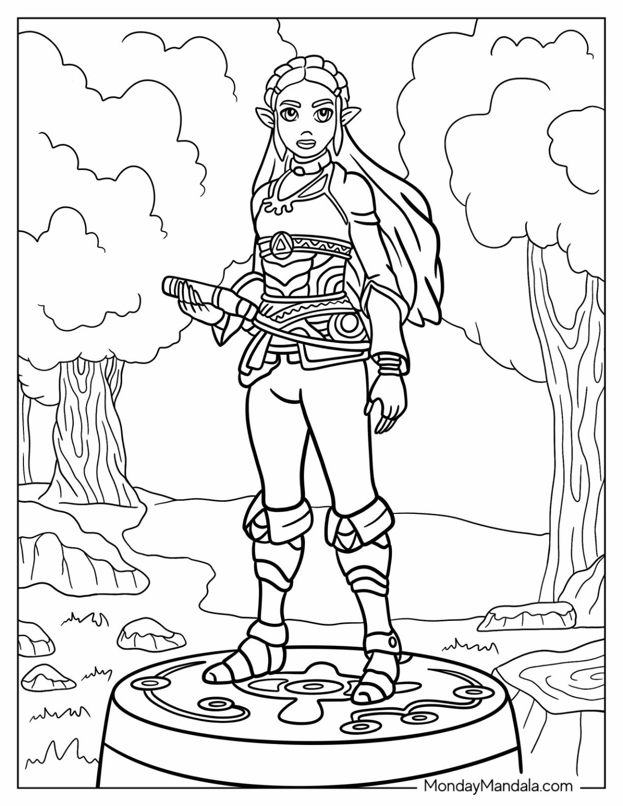 coloring pages of zelda