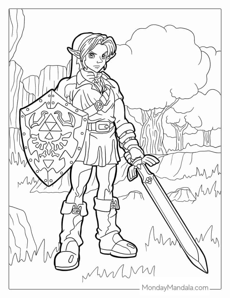 Legend Of Zelda Coloring Sheets