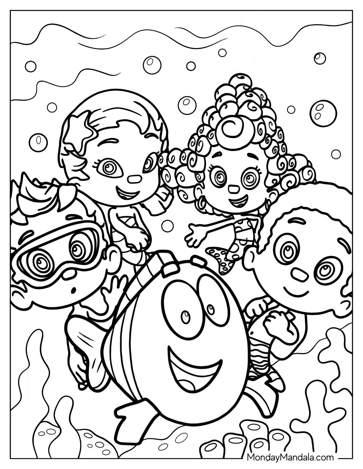Bubble Guppies Coloring Pages