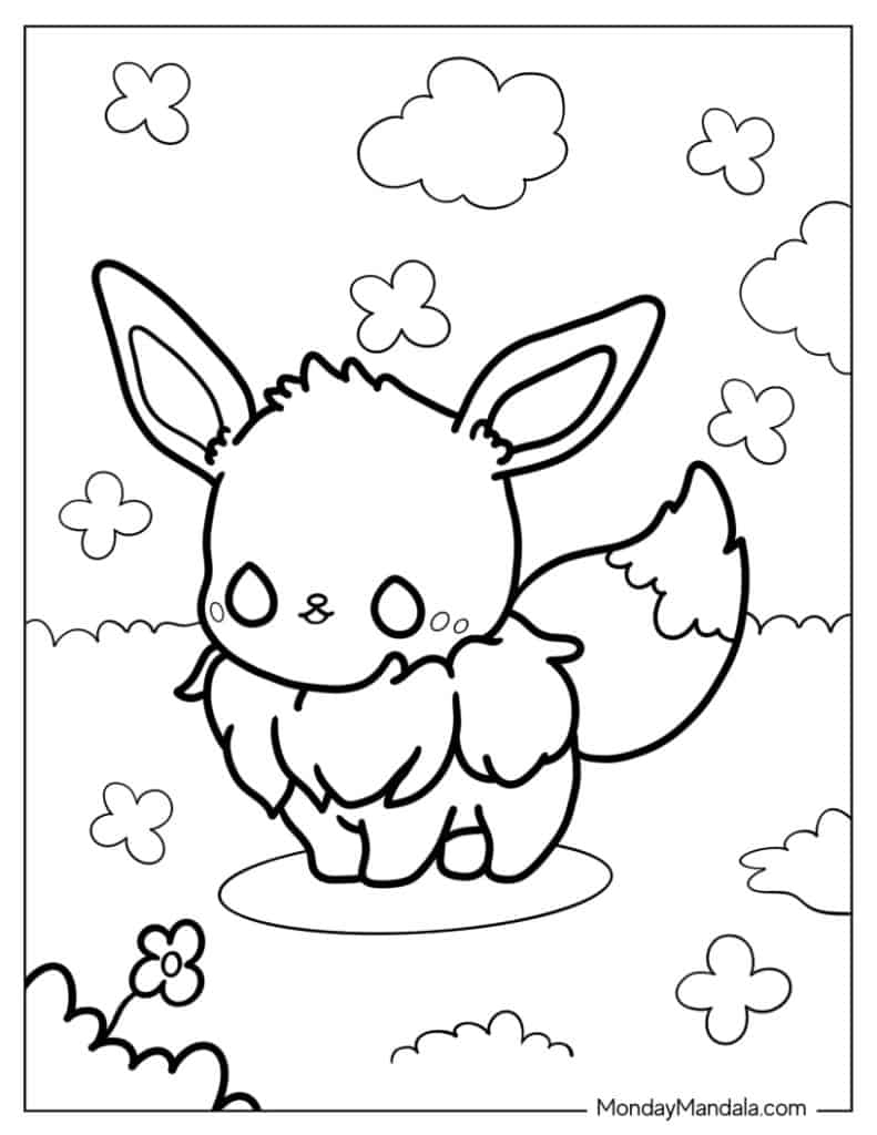 22 Eevee Coloring Pages Free PDF Printables 