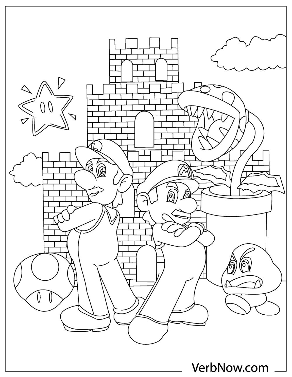 printable coloring pages mario