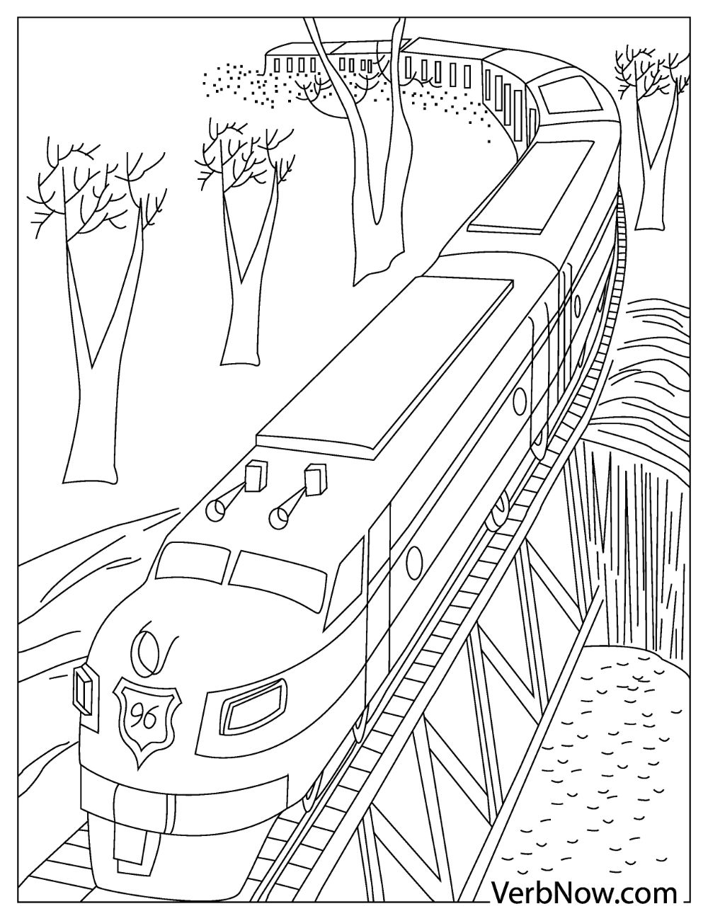22 Free Train Coloring Pages For Download Printable PDF 