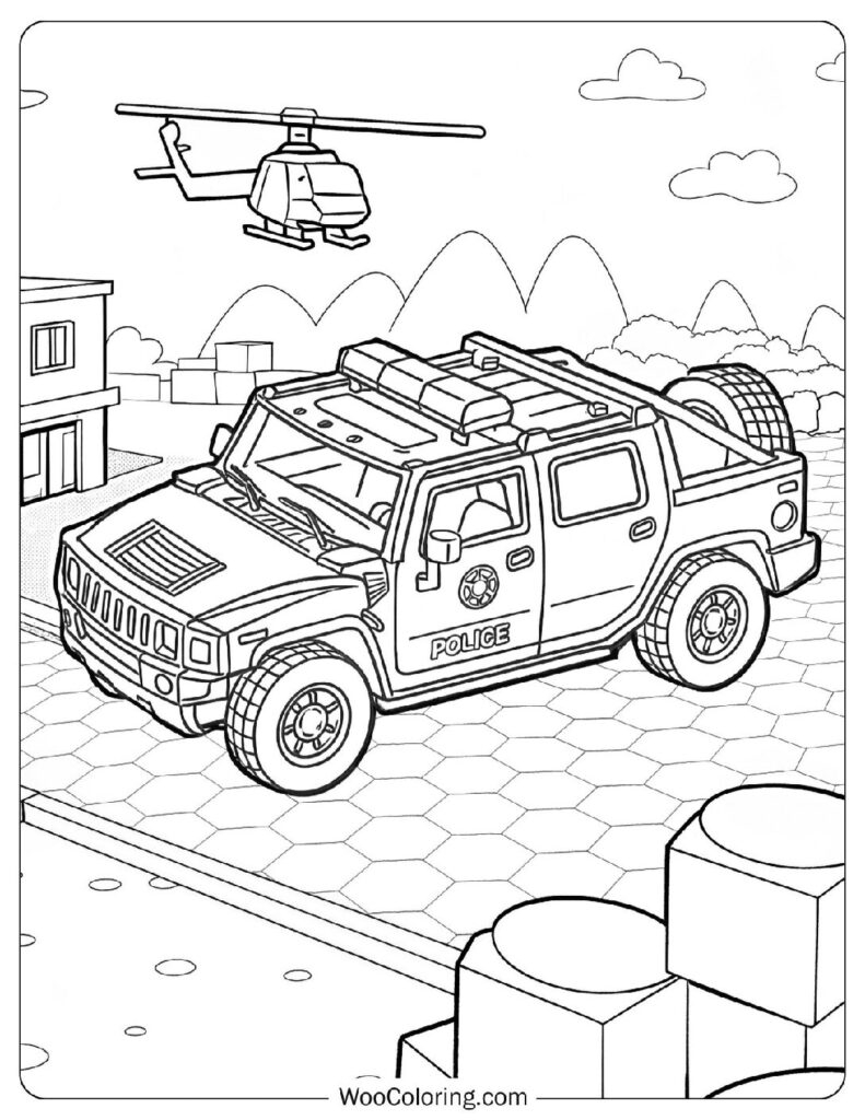 Police Car Coloring Pages