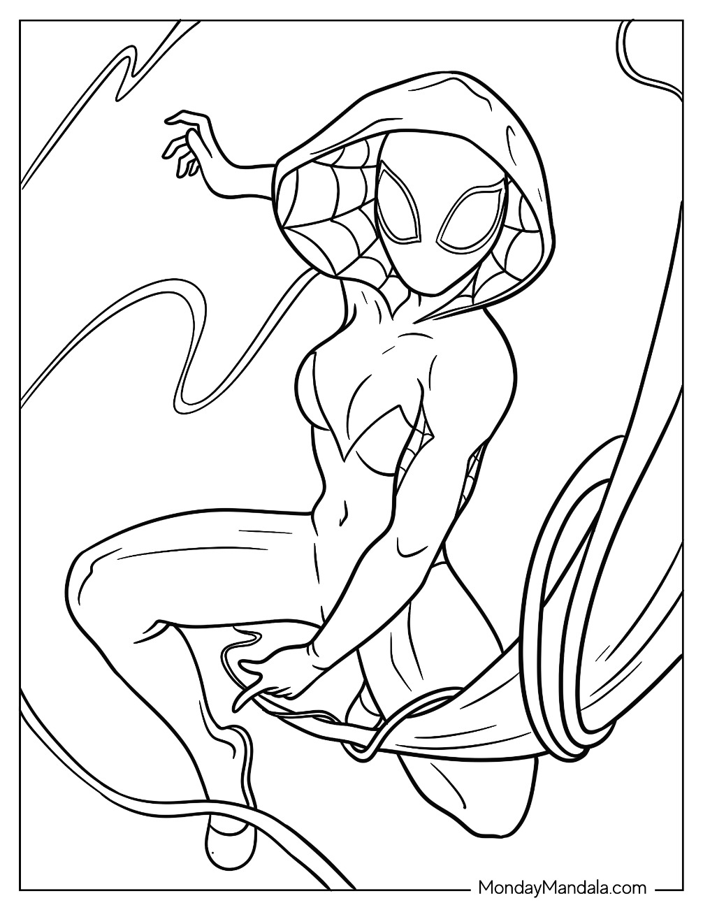 Ghost Spider Coloring Page