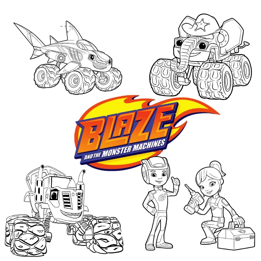 recuse blaze coloring pages