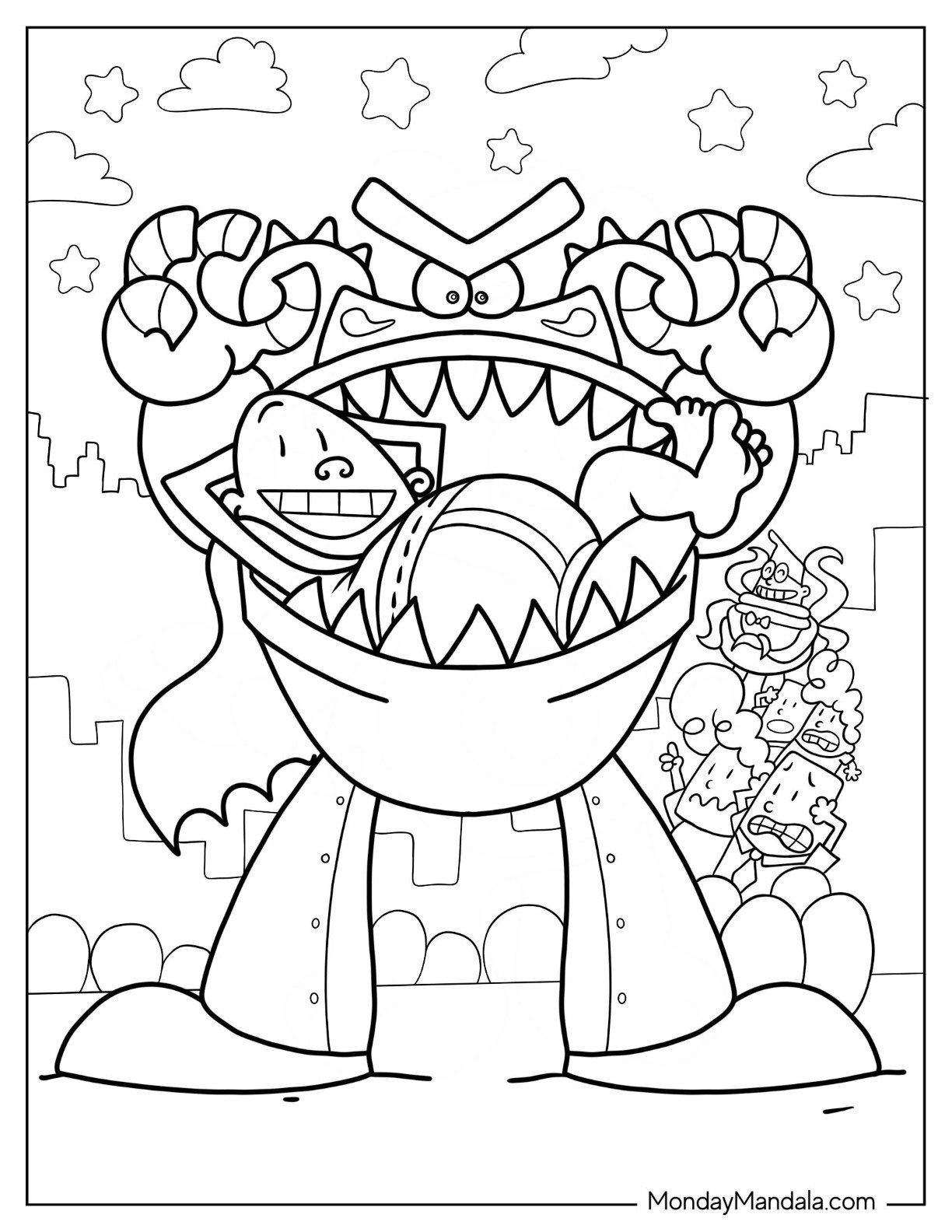 24 Captain Underpants Coloring Pages Free PDF Printables 