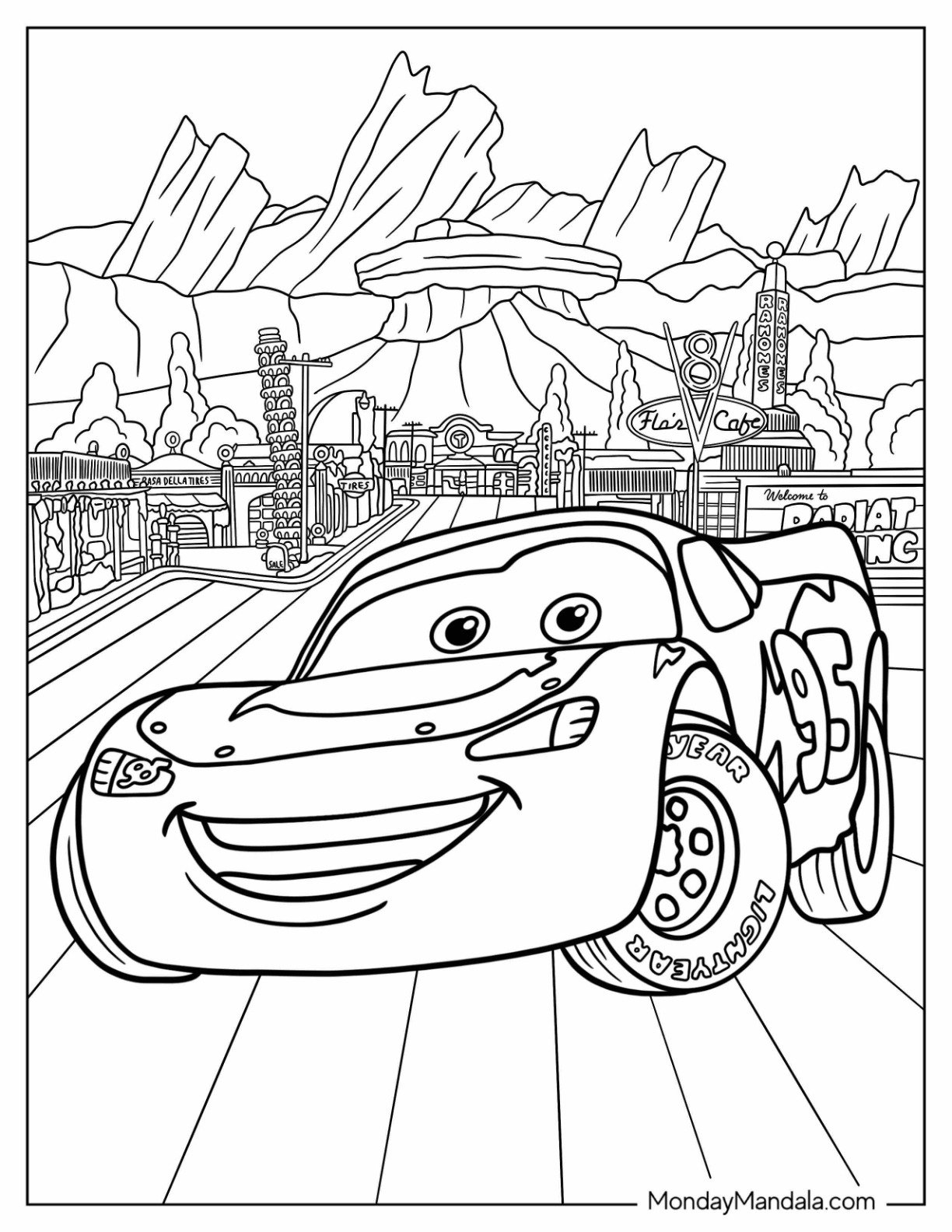 24 Disney Cars Coloring Pages Free PDF Printables 