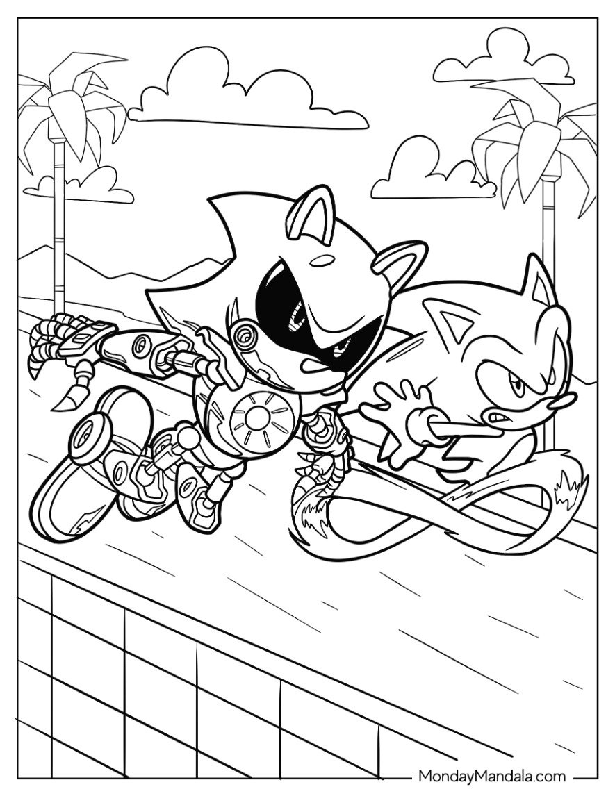 sonic prime coloring pages