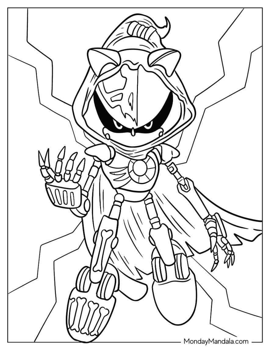 Metal Sonic Coloring Pages