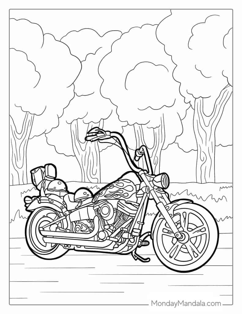 motorcycle pictures to color motorcycle pictures to color