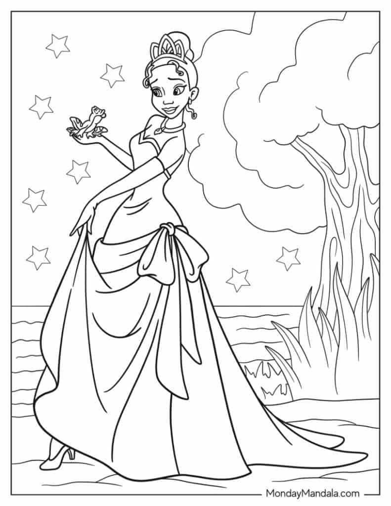 24 Princess The Frog Coloring Pages Free PDF Printables 24 Princess The Frog Coloring Pages Free PDF Printables