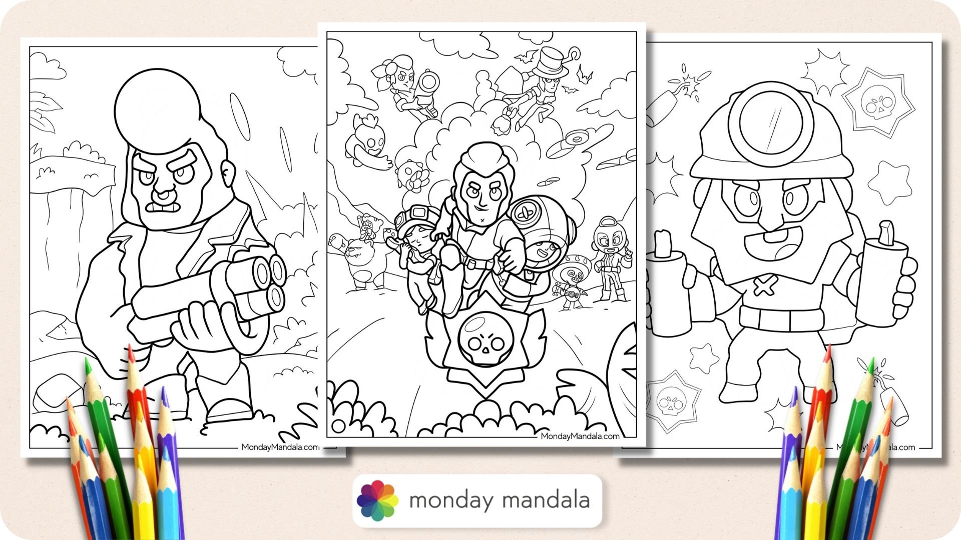 25 Brawl Stars Coloring Pages Free PDF Printables 