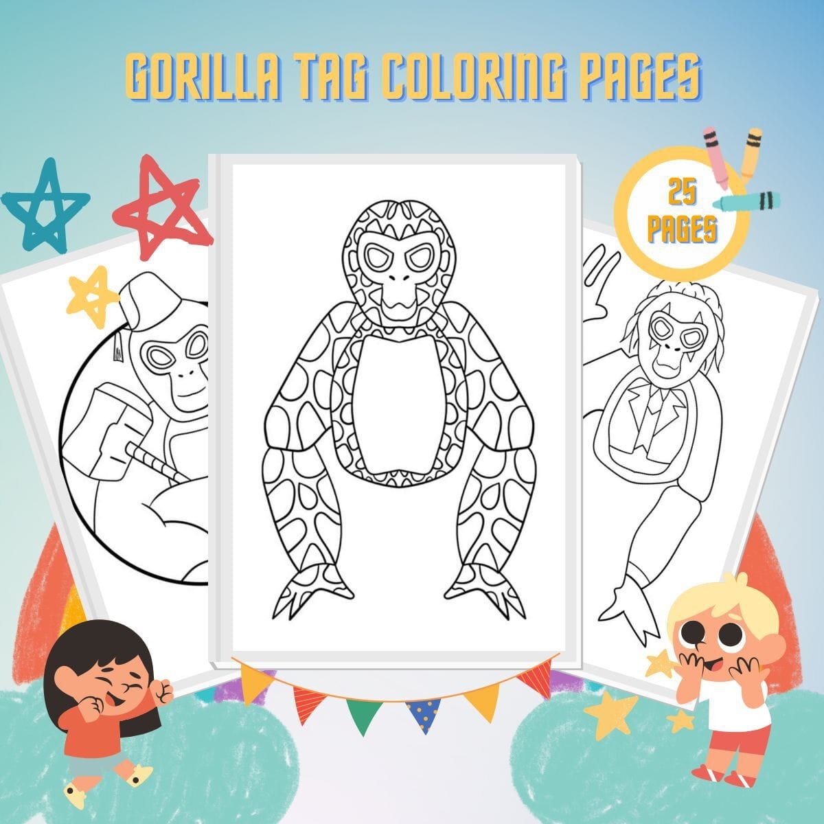 gorilla tag coloring pages gorilla tag coloring pages